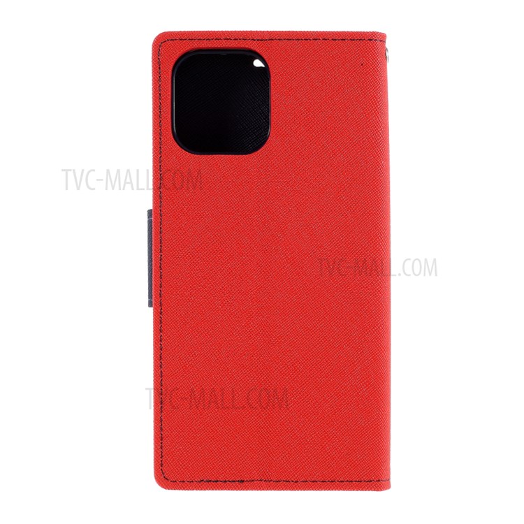 MERCURY GOOSPERY Leather Wallet Case for iPhone 12 Pro Max 6.7 inch - Red-3