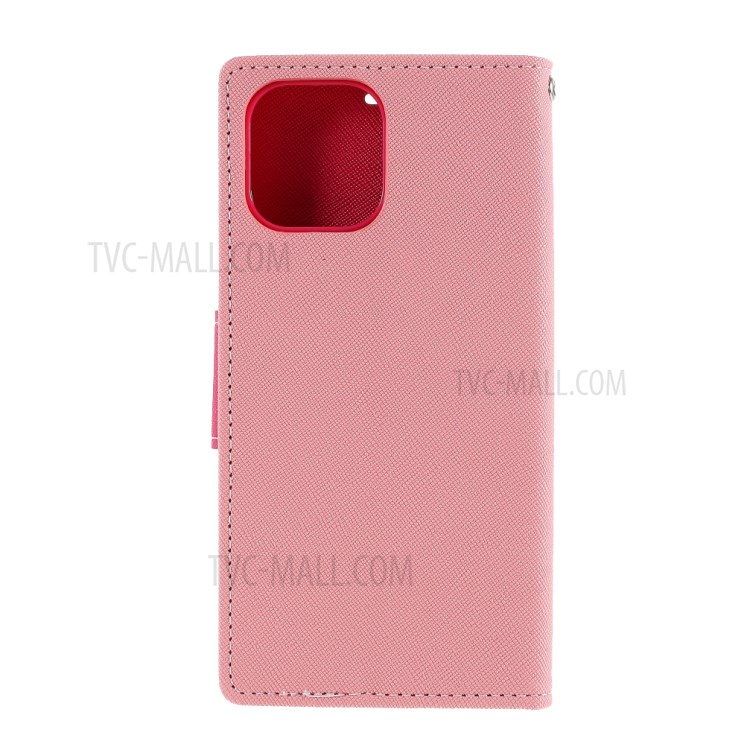 MERCURY GOOSPERY Leather Wallet Case for iPhone 12 Pro Max 6.7 inch - Pink-3