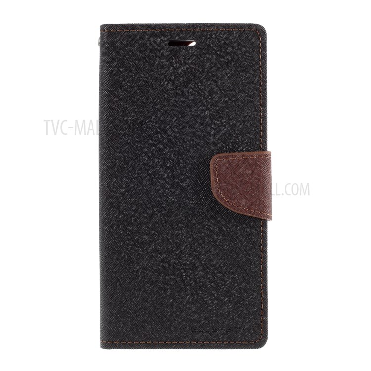 MERCURY GOOSPERY Leather Wallet Case for iPhone 12 Pro Max 6.7 inch - Black / Brown-1