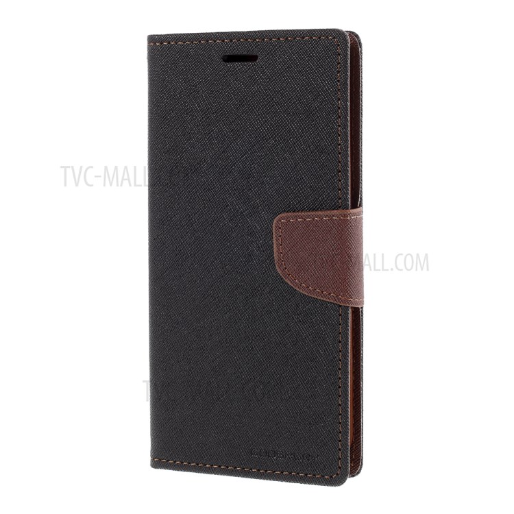 MERCURY GOOSPERY Leather Wallet Case for iPhone 12 Pro Max 6.7 inch - Black / Brown-2