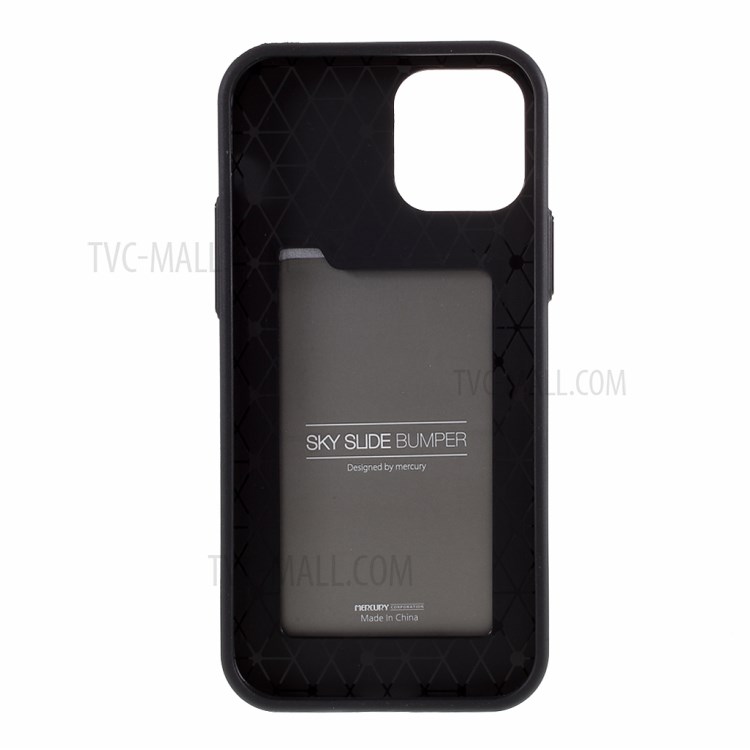 MERCURY GOOSPERY Sky Series Slide Card Slot PC TPU Phone Cover for iPhone 12 5.4-inch - Black-2