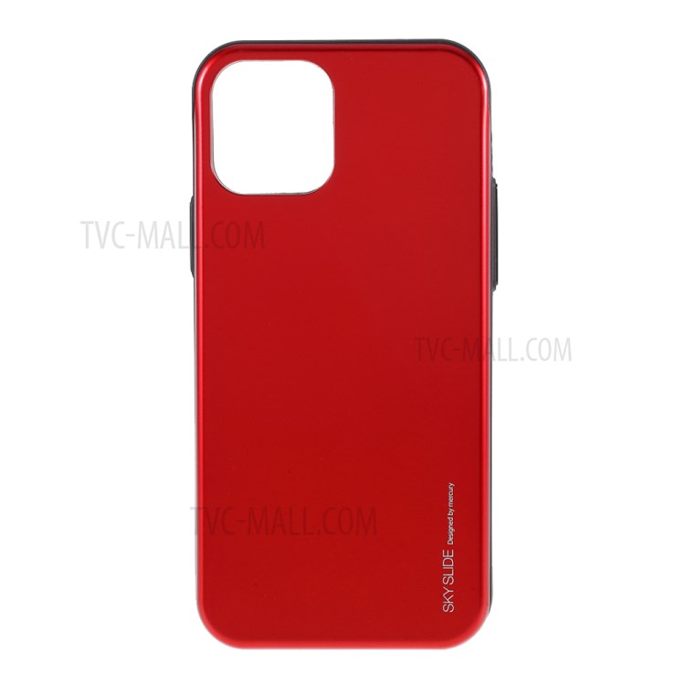 MERCURY GOOSPERY Sky Series Slide Card Slot PC TPU Phone Cover for iPhone 12 Pro/12 - Red-1