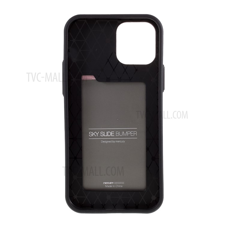 MERCURY GOOSPERY Sky Series Slide Card Slot PC TPU Phone Cover for iPhone 12 Pro/12 - Red-3
