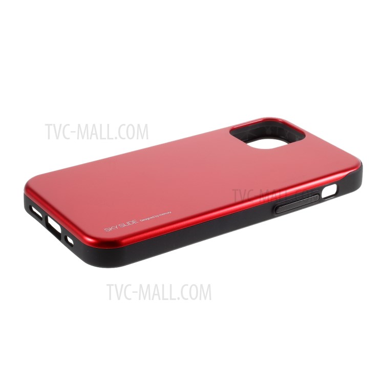 MERCURY GOOSPERY Sky Series Slide Card Slot PC TPU Phone Cover for iPhone 12 Pro/12 - Red-4
