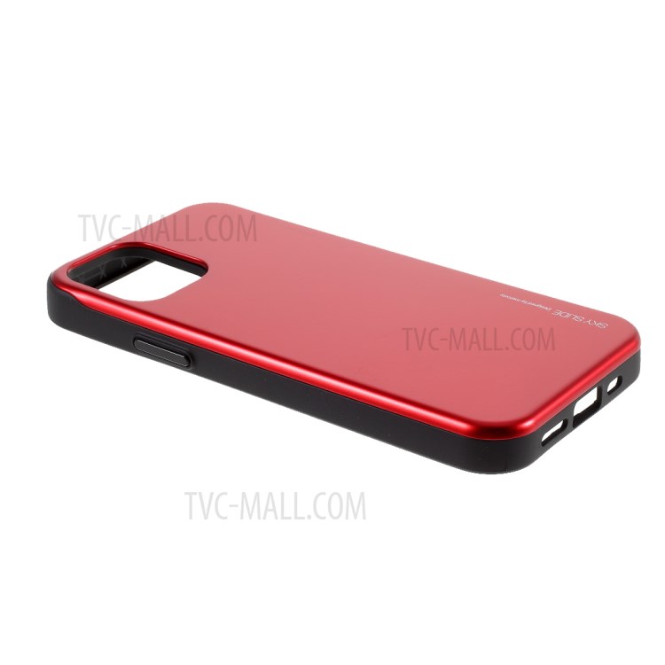 MERCURY GOOSPERY Sky Series Slide Card Slot PC TPU Phone Cover for iPhone 12 Pro/12 - Red-5