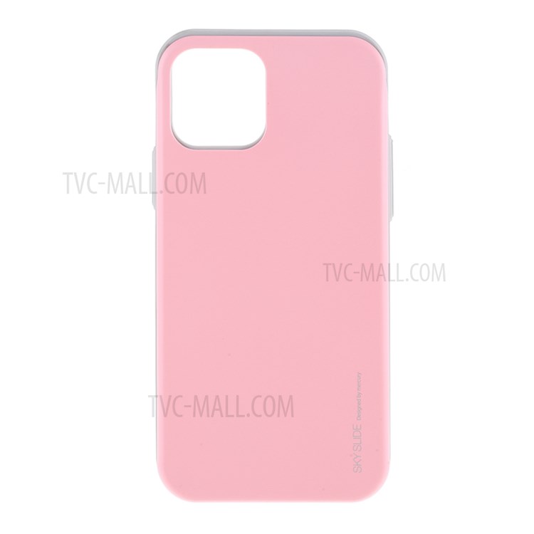 MERCURY GOOSPERY Sky Series Slide Card Slot PC TPU Phone Cover for iPhone 12 Pro/12 - Pink-1