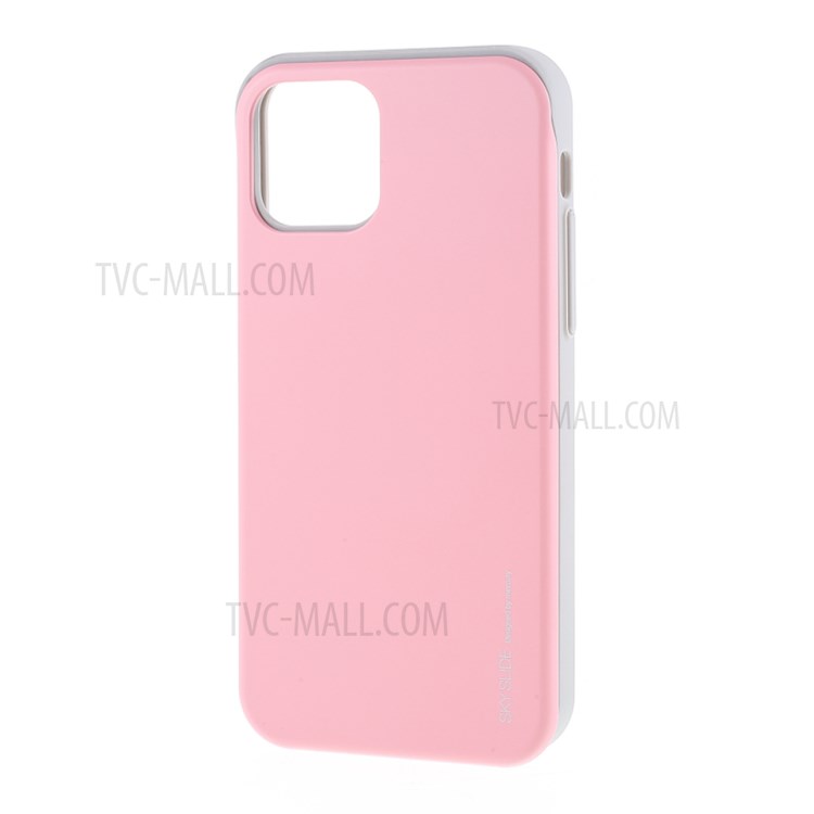 MERCURY GOOSPERY Sky Series Slide Card Slot PC TPU Phone Cover for iPhone 12 Pro/12 - Pink-2