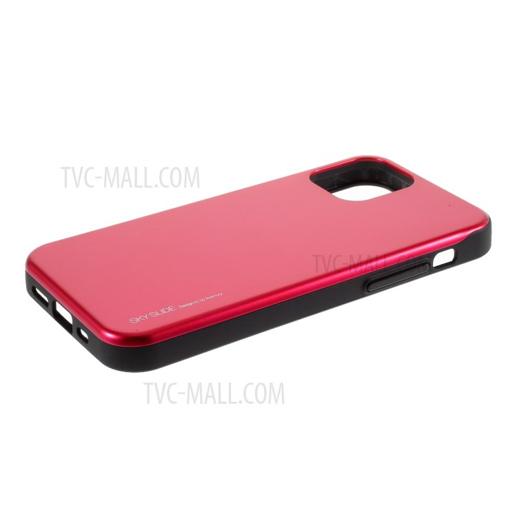 MERCURY GOOSPERY Sky Series Slide Card Slot PC TPU Phone Cover for iPhone 12 Pro/12 - Rose-4