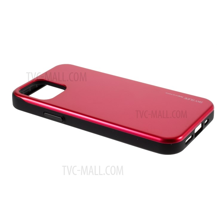 MERCURY GOOSPERY Sky Series Slide Card Slot PC TPU Phone Cover for iPhone 12 Pro/12 - Rose-5