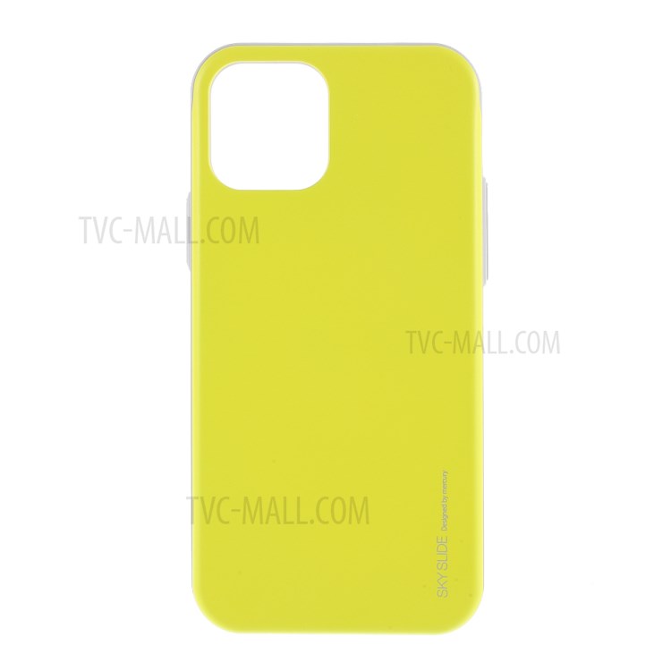 MERCURY GOOSPERY Sky Series Slide Card Slot PC TPU Phone Cover for iPhone 12 Pro/12 - Yellow-1