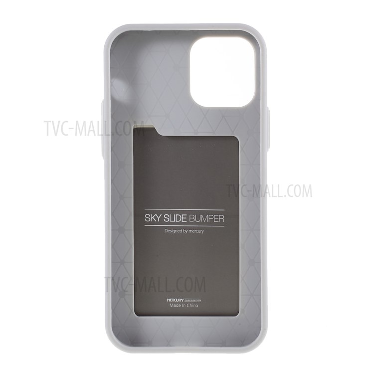 MERCURY GOOSPERY Sky Series Slide Card Slot PC TPU Phone Cover for iPhone 12 Pro/12 - Yellow-3