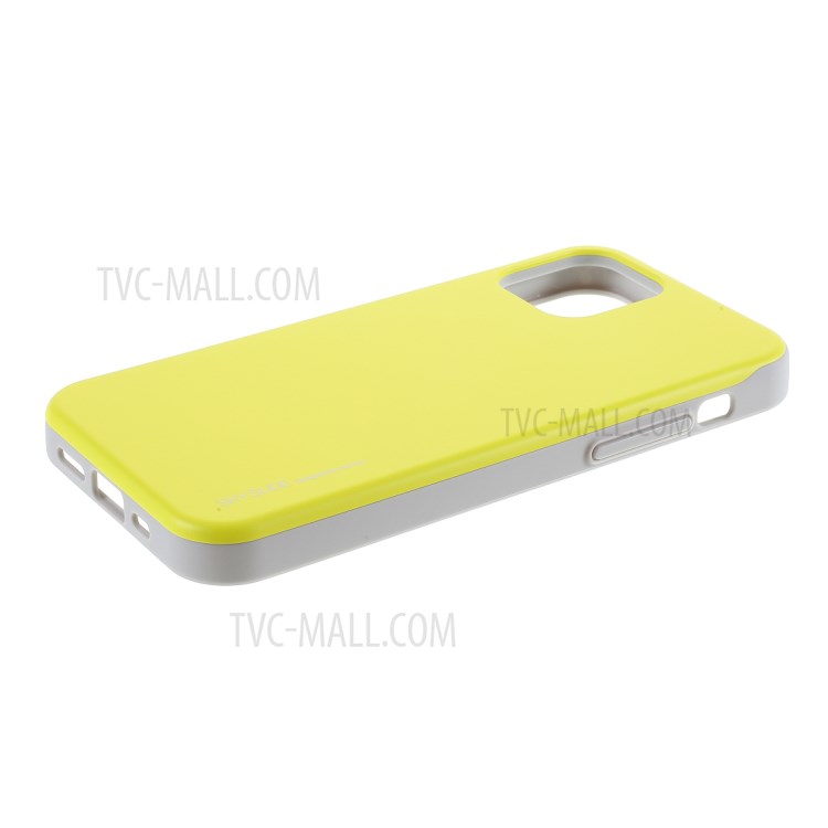 MERCURY GOOSPERY Sky Series Slide Card Slot PC TPU Phone Cover for iPhone 12 Pro/12 - Yellow-4