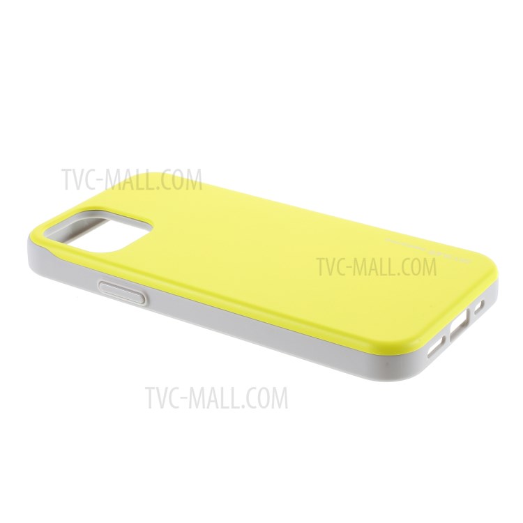 MERCURY GOOSPERY Sky Series Slide Card Slot PC TPU Phone Cover for iPhone 12 Pro/12 - Yellow-5