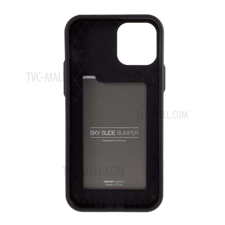 MERCURY GOOSPERY Sky Series Slide Card Slot PC TPU Phone Cover for iPhone 12 Pro/12 - Gold-2