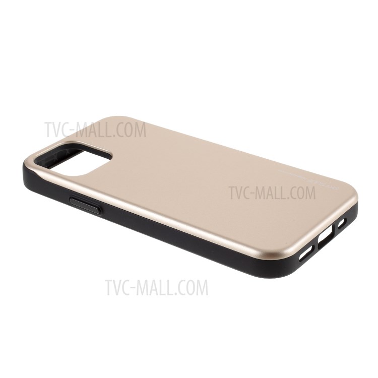 MERCURY GOOSPERY Sky Series Slide Card Slot PC TPU Phone Cover for iPhone 12 Pro/12 - Gold-5