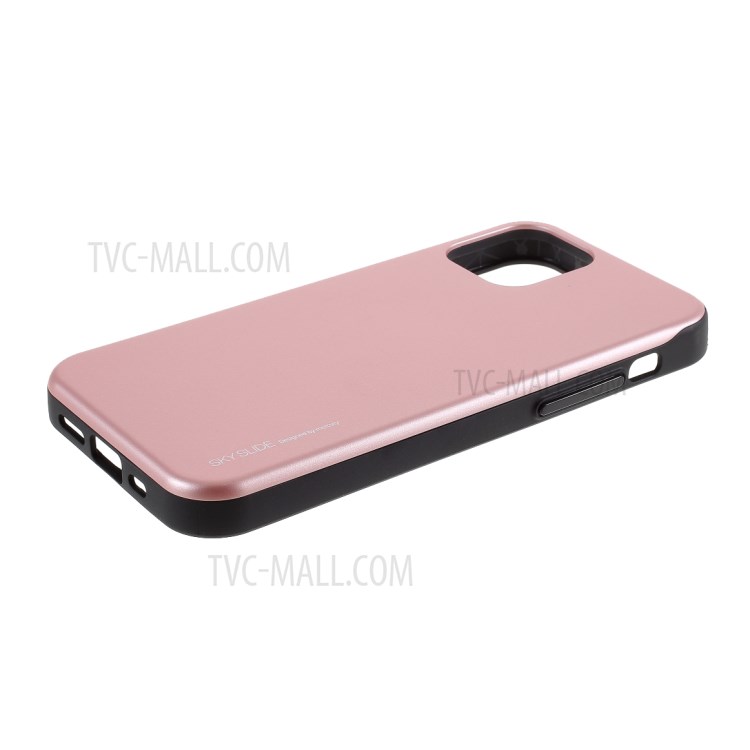 MERCURY GOOSPERY Sky Series Slide Card Slot PC TPU Phone Cover for iPhone 12 Pro Max 6.7-inch - Rose Gold-4