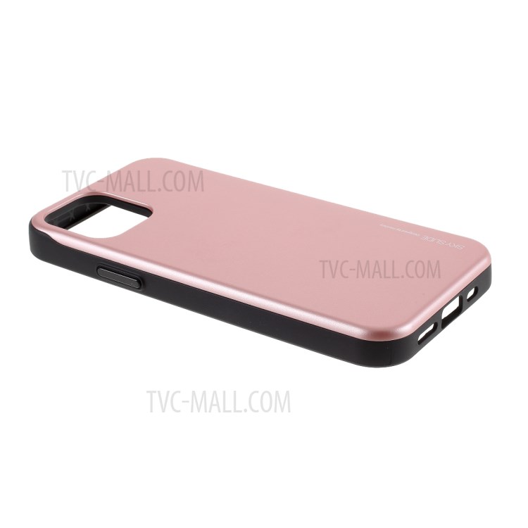 MERCURY GOOSPERY Sky Series Slide Card Slot PC TPU Phone Cover for iPhone 12 Pro Max 6.7-inch - Rose Gold-5