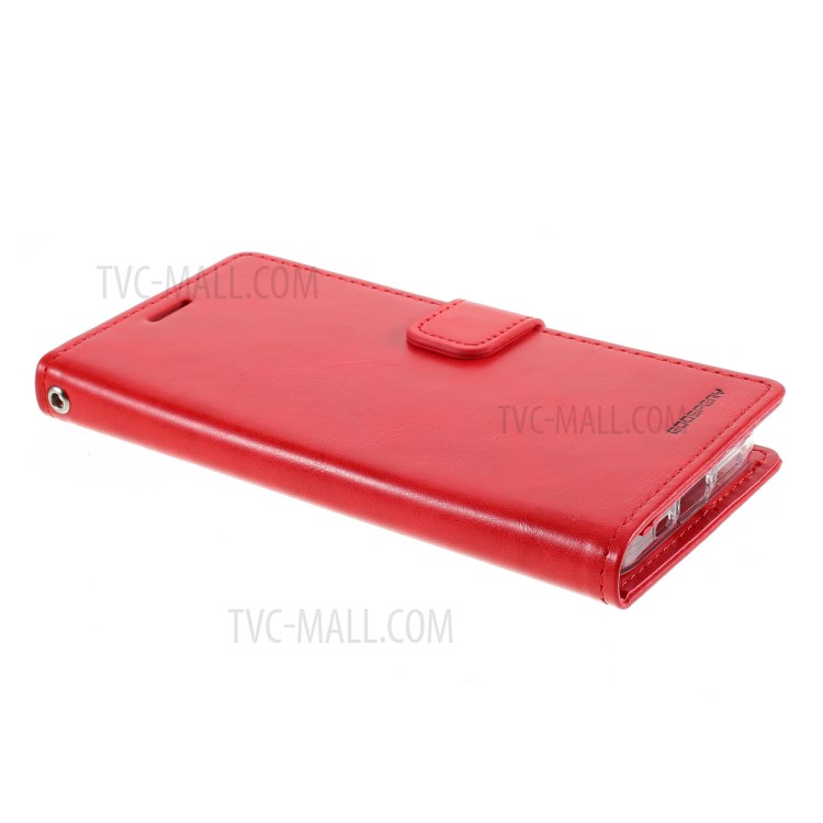 Custodia Con Portafoglio Con Portafoglio In Pelle Blue Moon Mercury Goospery Per IPhone 12 Pro Max Da 6,7 ​​pollici - Rosso-5