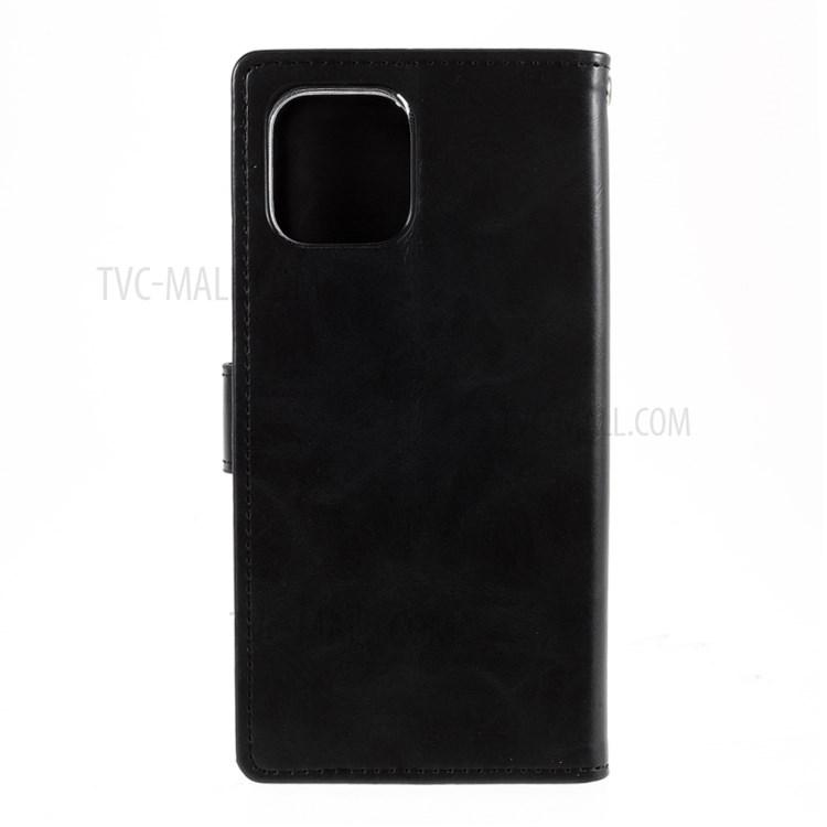 MERCURY GOOSPERY Blue Moon Leather Wallet Stand Case for iPhone 12 Pro/12 - Black-3