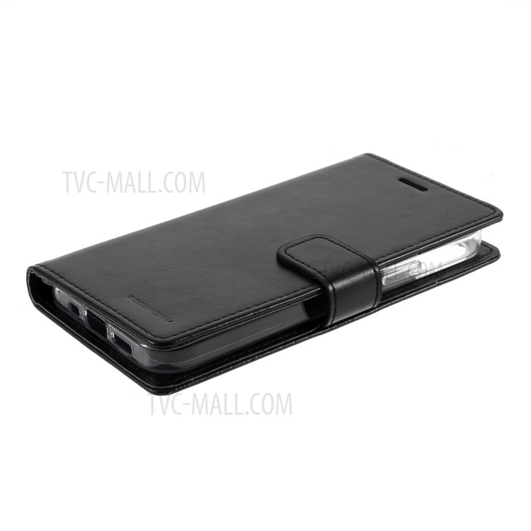 MERCURY GOOSPERY Blue Moon Leather Wallet Stand Case for iPhone 12 Pro/12 - Black-4