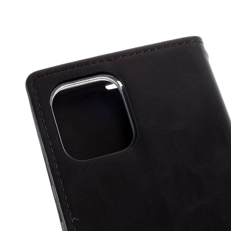 MERCURY GOOSPERY Blue Moon Leather Wallet Stand Case for iPhone 12 Pro/12 - Black-8