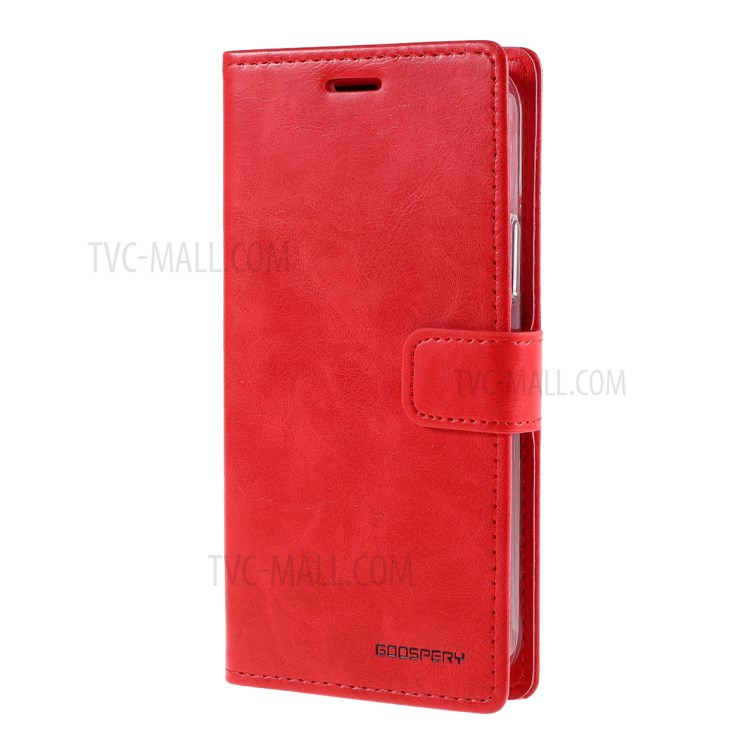 MERCURY GOOSPERY Blue Moon Leather Wallet Stand Case for iPhone 12 Pro/12 - Red-2