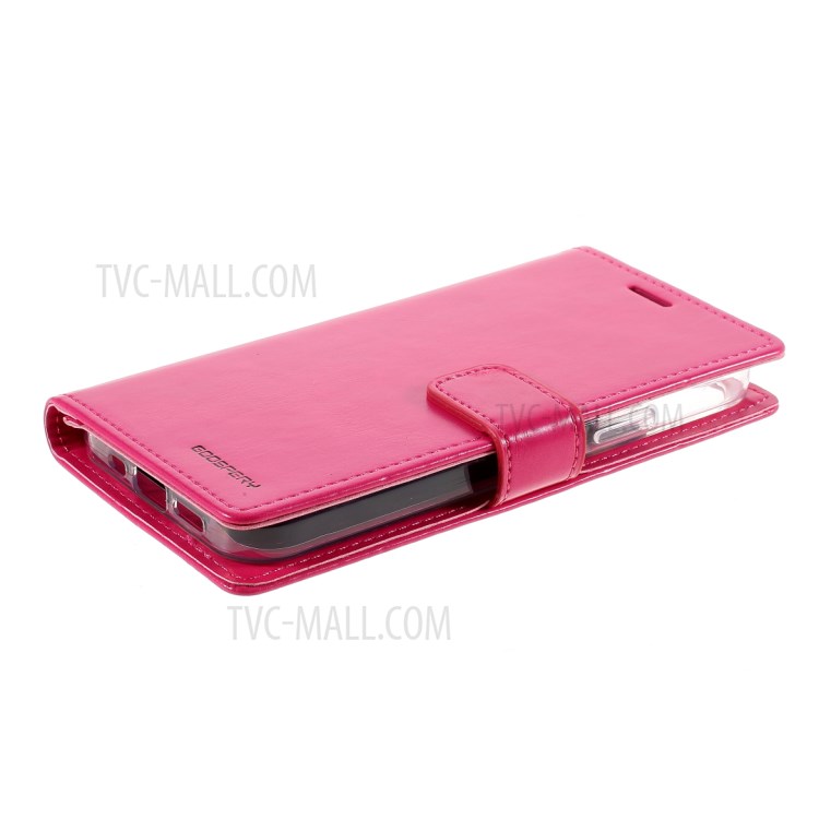MERCURY GOOSPERY Blue Moon Leather Wallet Stand Case for iPhone 12 Pro/12 - Rose-4