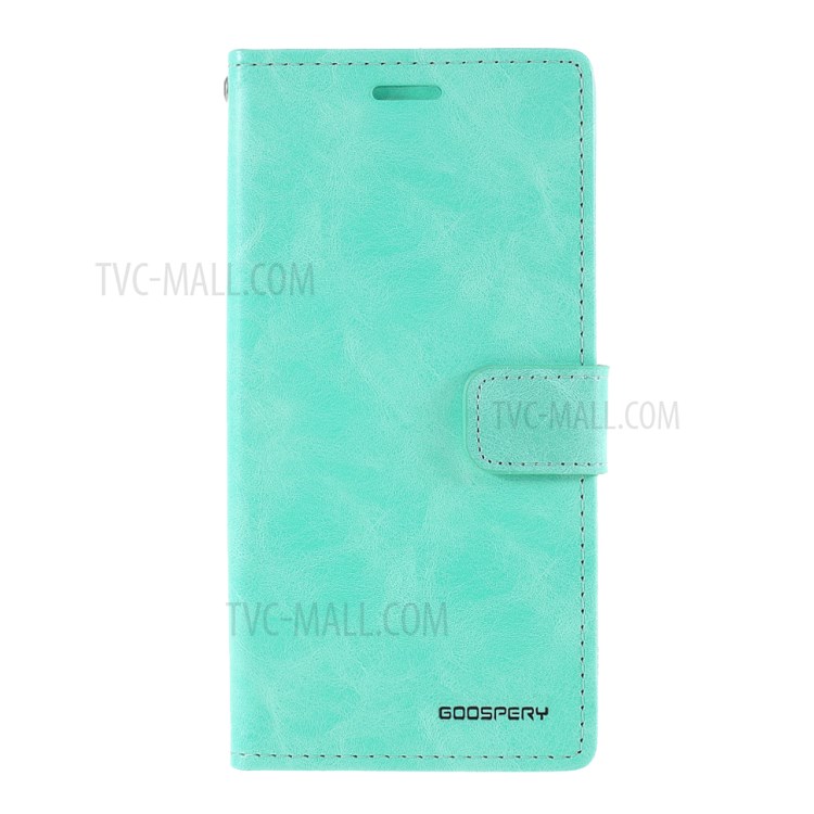 MERCURY GOOSPERY Blue Moon Leather Wallet Stand Case for iPhone 12 Pro/12 - Cyan-1