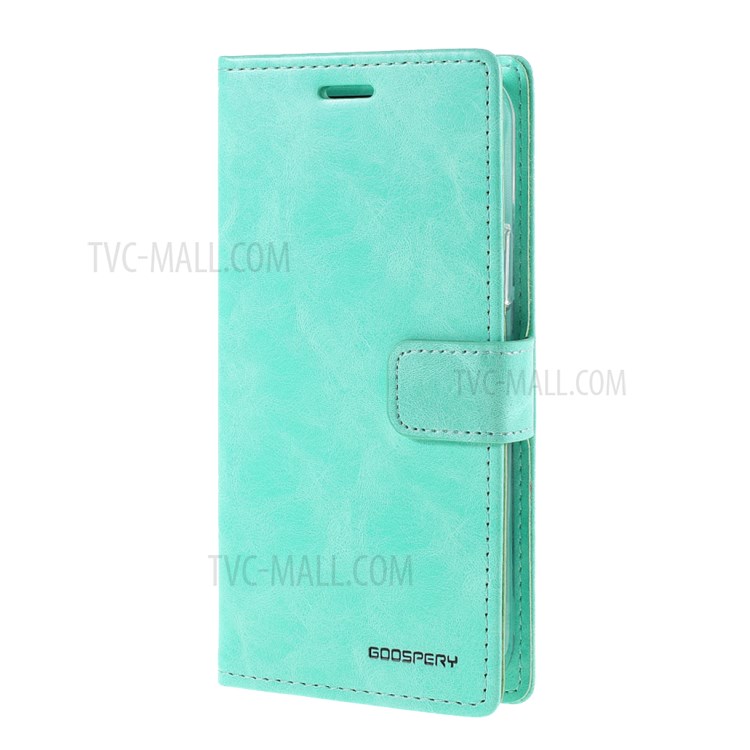MERCURY GOOSPERY Blue Moon Leather Wallet Stand Case for iPhone 12 Pro/12 - Cyan-2