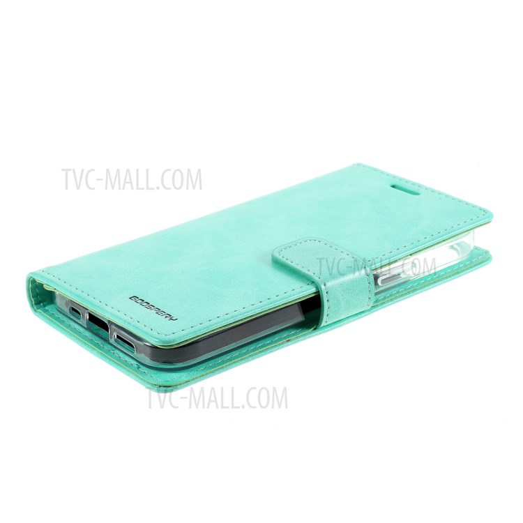 MERCURY GOOSPERY Blue Moon Leather Wallet Stand Case for iPhone 12 Pro/12 - Cyan-4