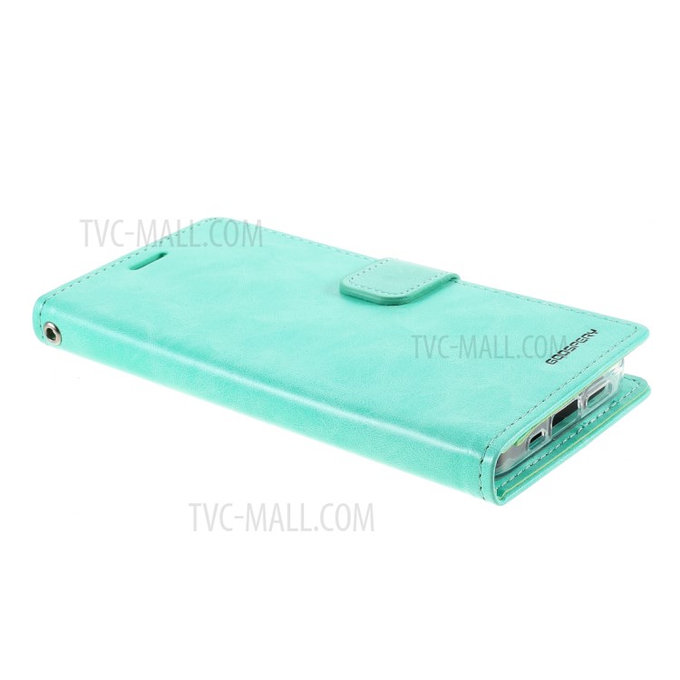 MERCURY GOOSPERY Blue Moon Leather Wallet Stand Case for iPhone 12 Pro/12 - Cyan-5