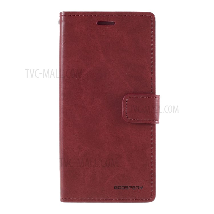 MERCURY GOOSPERY Blue Moon Leather Wallet Stand Case for iPhone 12 Pro/12 - Wine Red-1