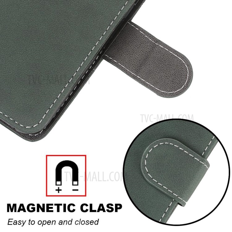 Retro Skin Matte Leather Protective Shell for iPhone 12 Pro/12 - Green-4