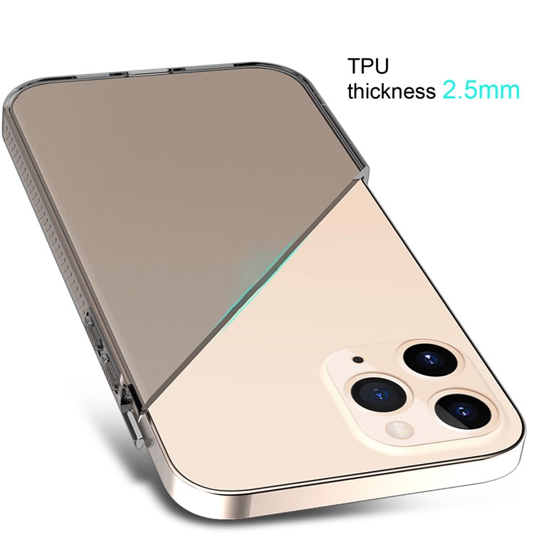 2.5mm Non-slip Frame Thicken Soft TPU Shell for iPhone 12 Pro Max 6.7 inch - Grey-5