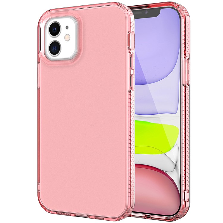 2.5mm Non-slip Thicken Soft TPU Case for iPhone 12 Pro/12 - Pink-1