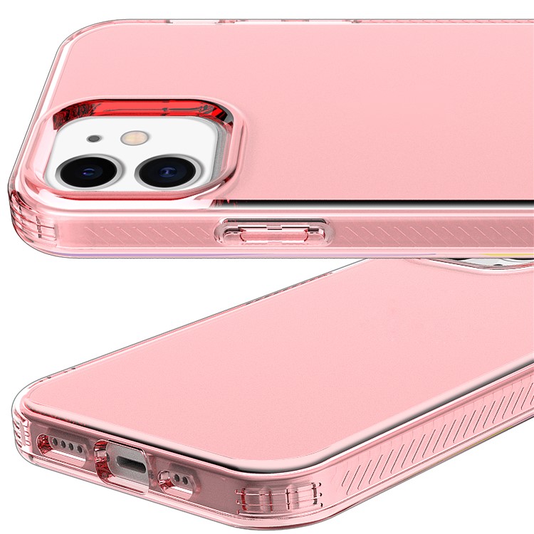 2.5mm Non-slip Thicken Soft TPU Case for iPhone 12 Pro/12 - Pink-3