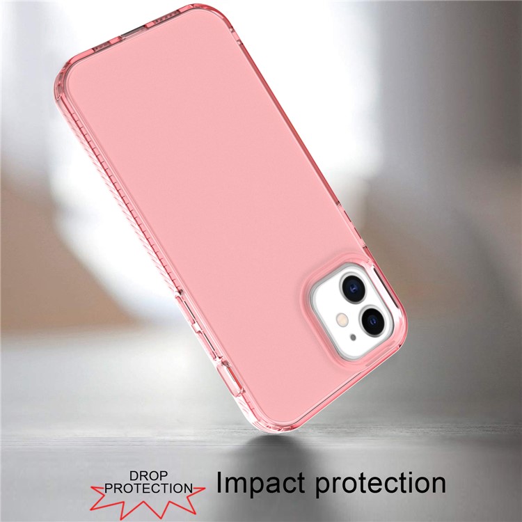 2.5mm Non-slip Thicken Soft TPU Case for iPhone 12 Pro/12 - Pink-4