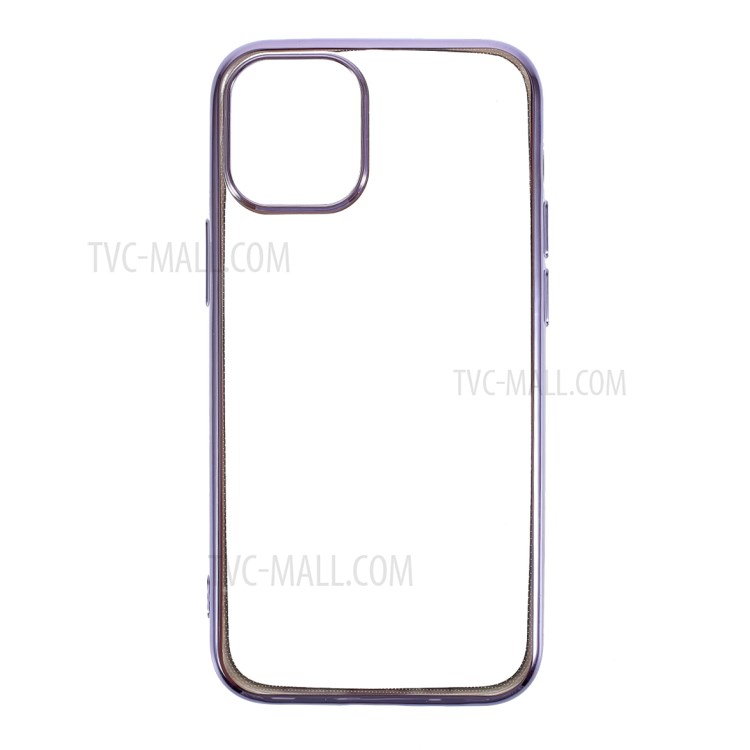Electroplated TPU Protective Phone Case for iPhone 12 mini - Purple-1