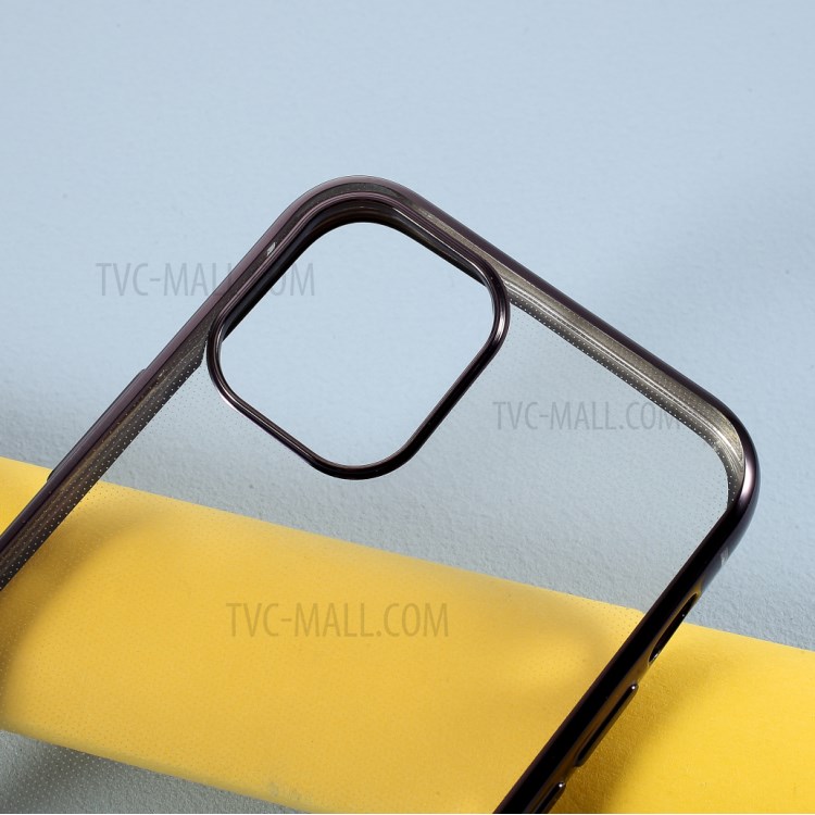 Electroplated TPU Protective Mobile Phone Shell for iPhone 12 Pro Max 6.7 inch - Black-3