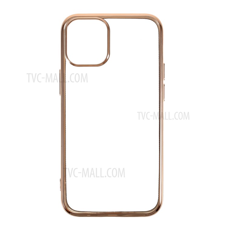 Electroplated TPU Protective Mobile Phone Shell for iPhone 12 Pro Max 6.7 inch - Gold-1