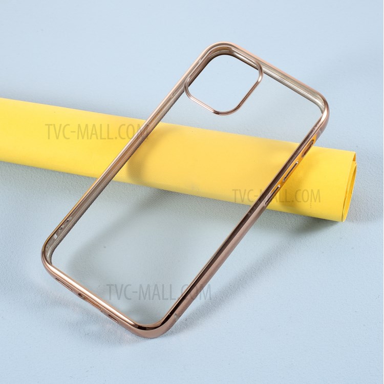 Electroplated TPU Protective Mobile Phone Shell for iPhone 12 Pro Max 6.7 inch - Gold-2