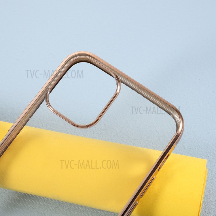 Electroplated TPU Protective Mobile Phone Shell for iPhone 12 Pro Max 6.7 inch - Gold-3