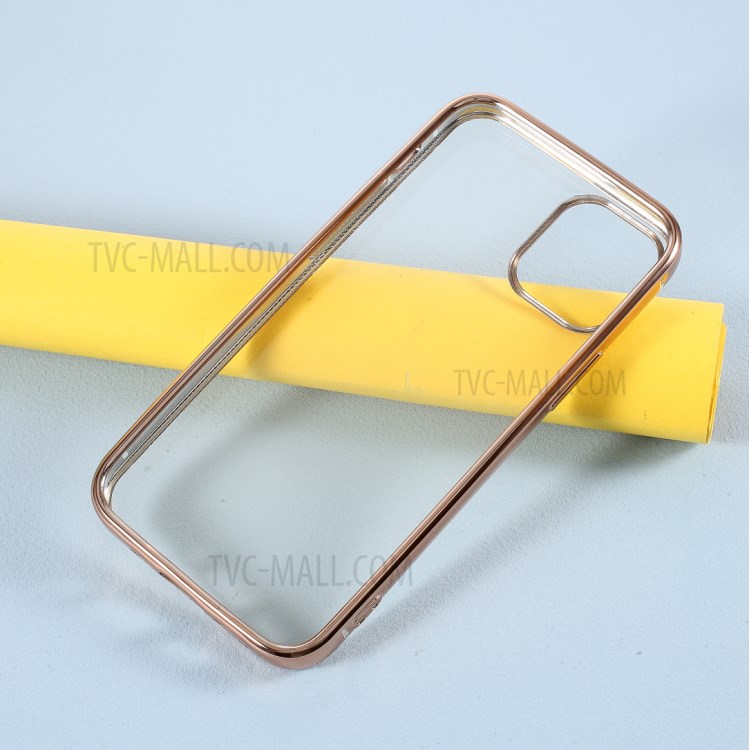 Electroplated TPU Protective Mobile Phone Shell for iPhone 12 Pro Max 6.7 inch - Gold-5