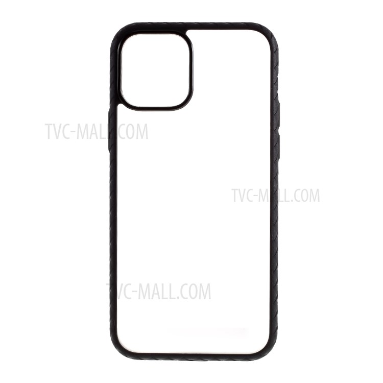 Teste Padrão Tecido Híbrido De Acrílico + TPU Tampa Do Telefone Móvel Para O Iphone 12 5,4 Polegadas - Preto-1