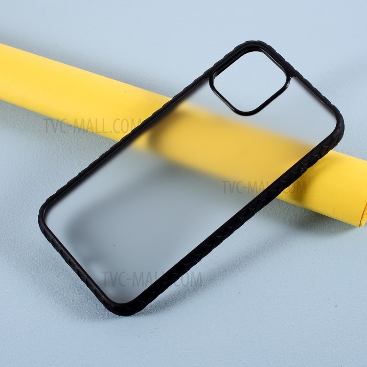 Teste Padrão Tecido Híbrido De Acrílico + TPU Tampa Do Telefone Móvel Para O Iphone 12 5,4 Polegadas - Preto-2