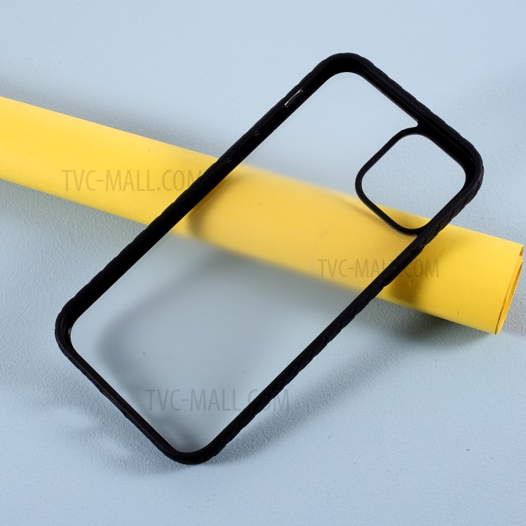 Teste Padrão Tecido Híbrido De Acrílico + TPU Tampa Do Telefone Móvel Para O Iphone 12 5,4 Polegadas - Preto-6