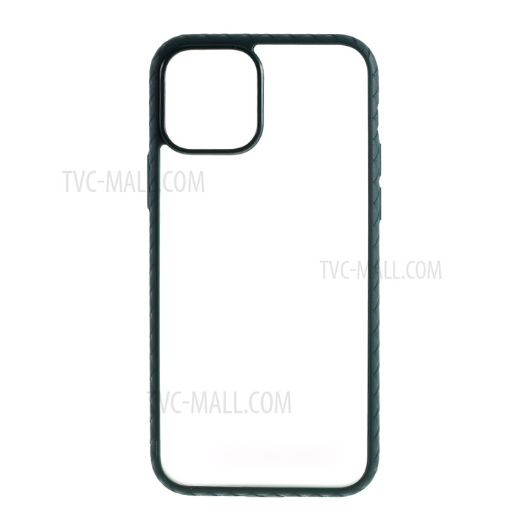 Woven Pattern 2-in-1 Acrylic + TPU Phone Cover for iPhone 12 Pro/12 - Green-1