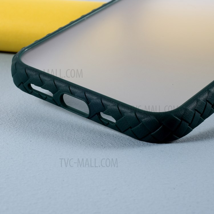 Woven Pattern 2-in-1 Acrylic + TPU Phone Cover for iPhone 12 Pro/12 - Green-4