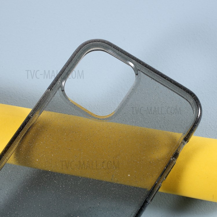 Acryl + Für Weiche TPU Glitzern Blitzpulver Telefonkasten Iphone 12 Pro / 12 Max 6,1 Zoll - Schwarz-3