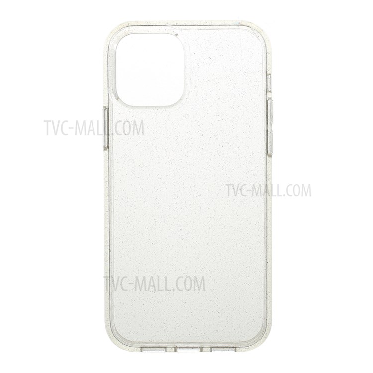 Acrílico + Macio Caso De Telefone Flash De Pó TPU Brilho Para Iphone 12 Pro / 12 Max 6,1 Polegadas - Prata-1